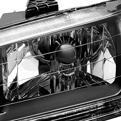 [הלוגן דגם] מפעל סגנון פנסי הרכבה תואם עם הונדה אקורד 98-02, נהג ונוסע צד, שחור דיור ברור פינה